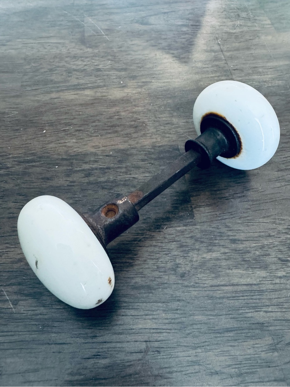 Vintage Wood Door Metal Door Knob